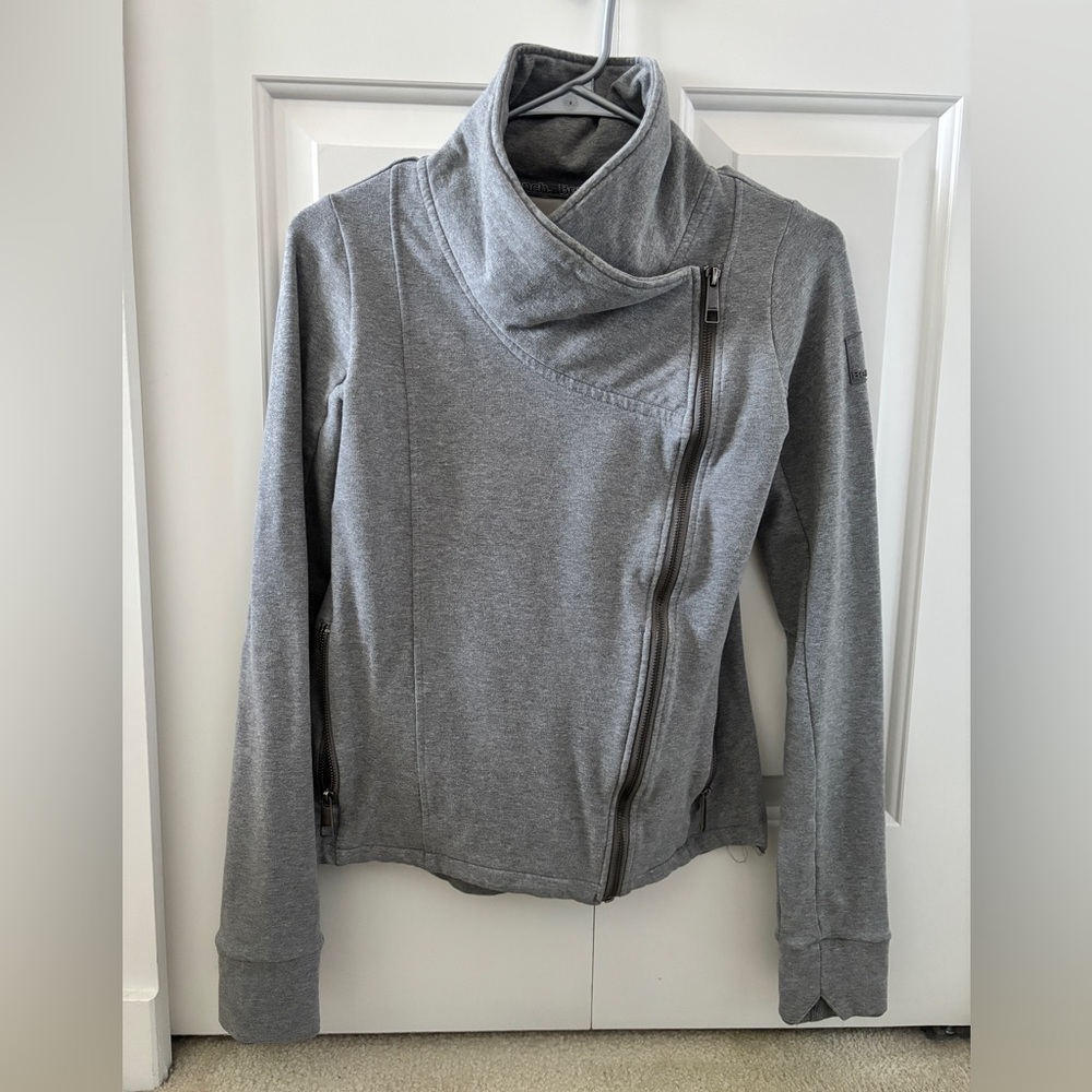 Bench Gray Cowl Neck Zip Sweater